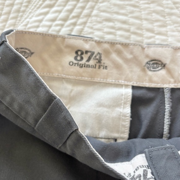 Dickies 874 Original Fit Gray Work Pants 30x34 Straight Leg Classic - Picture 7 of 11